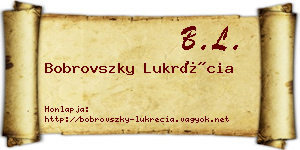 Bobrovszky Lukrécia névjegykártya